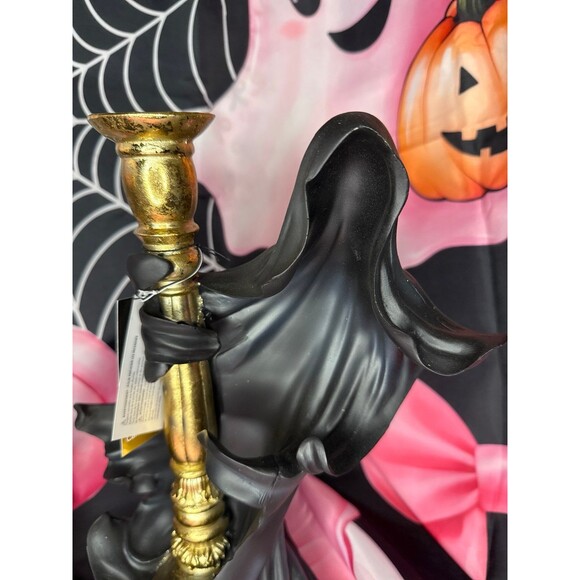 Grim Reaper Candlestick Holders, Set of 2 - Picture 4 of 6